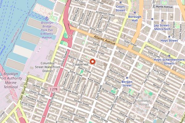 Map showing Saint Julivert Fisherie in Brooklyn