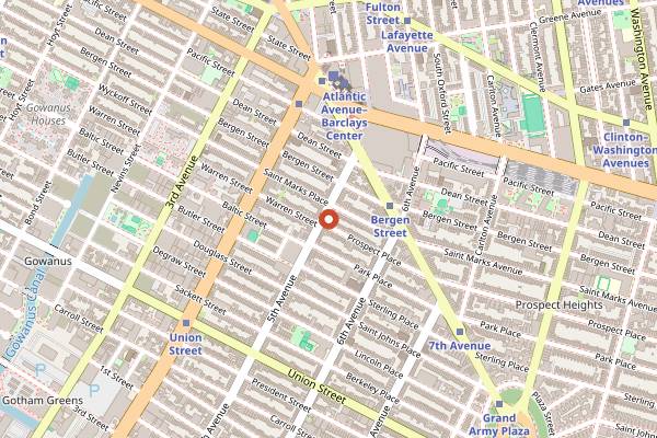 Map showing Sawa in Brooklyn