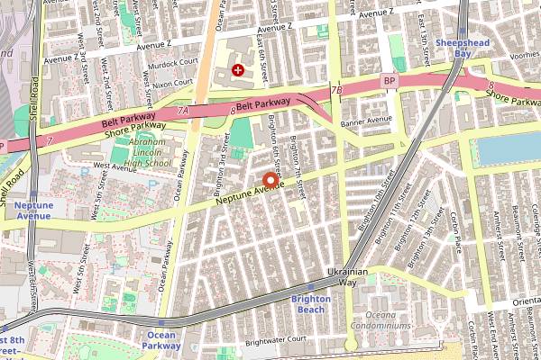 Map showing Toné Café in Brooklyn