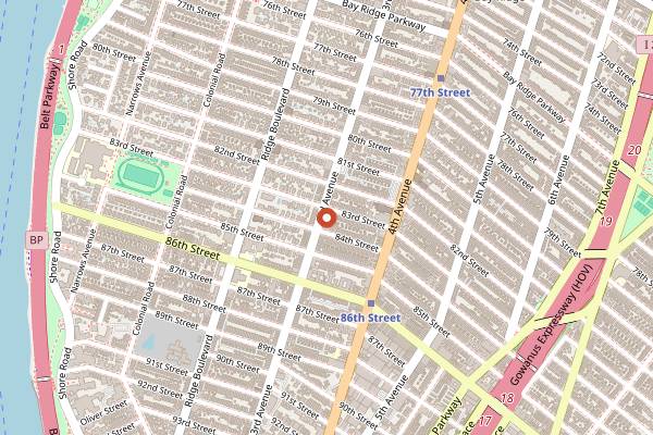 Map showing Ubani in Brooklyn