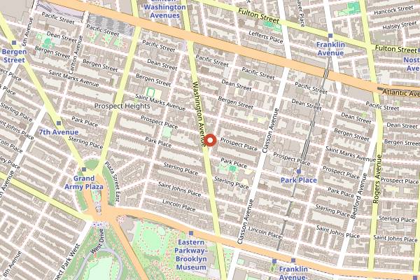 Map showing Zig Zag Oyster Bar in Brooklyn