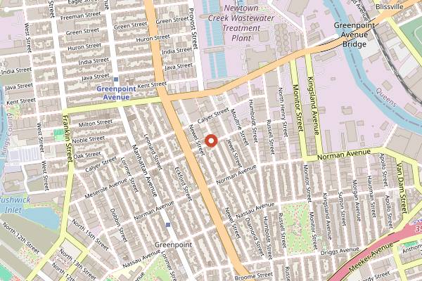 Map showing Cafe Grumpy in Brooklyn