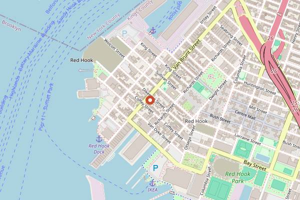 Map showing High Beam in Brooklyn