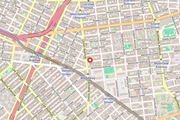 Map showing Chop Cook Cake in Brooklyn