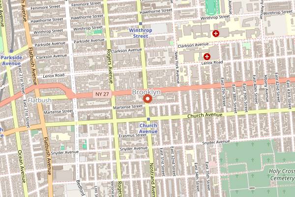 Map showing Aunts et Uncles in Brooklyn