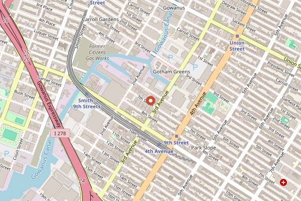 Map showing Bison & Bourbon in Brooklyn