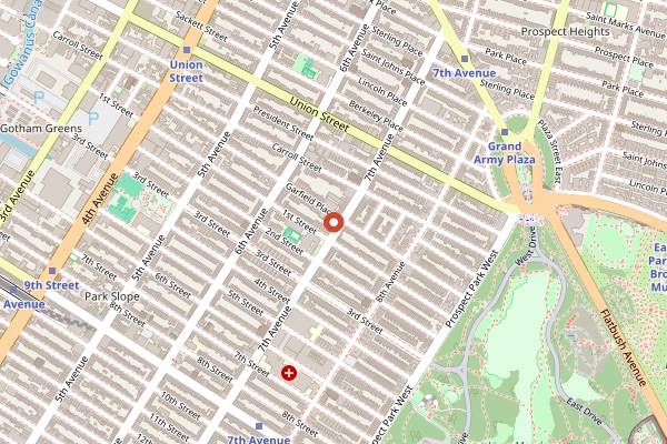 Map showing Electric Beets in Brooklyn