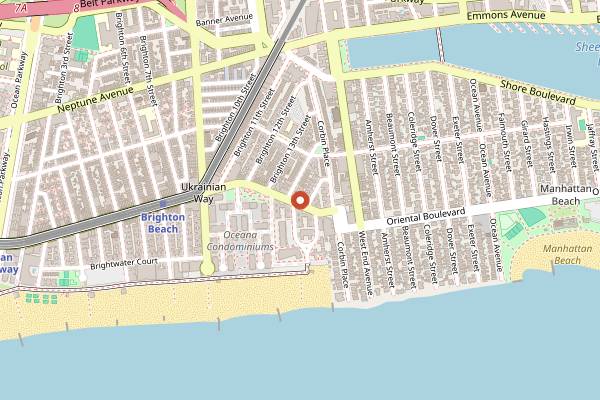 Map showing Kashkar Cafe in Brooklyn