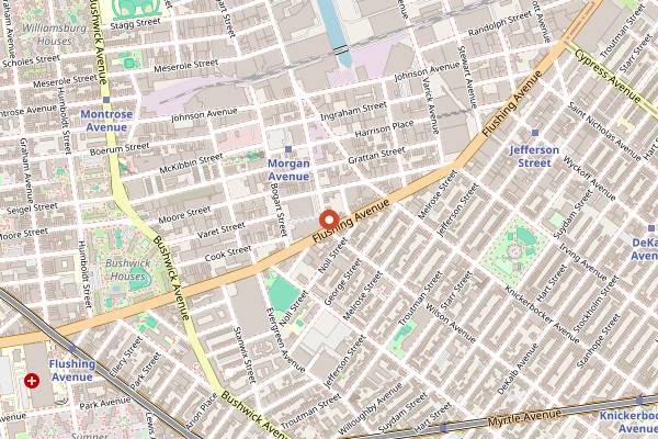 Map showing Seitan's Helper in Brooklyn