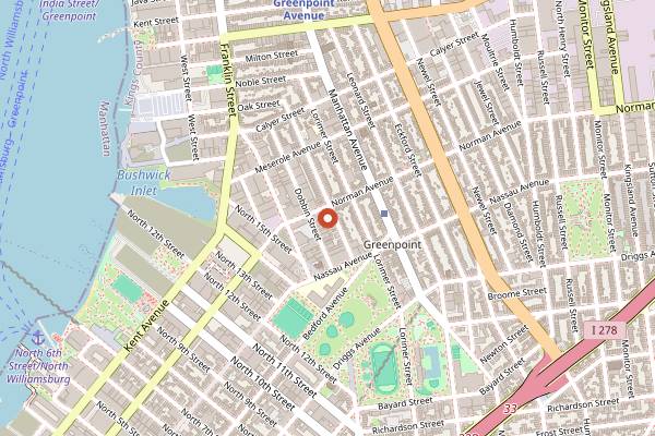Map showing Uzuki in Brooklyn