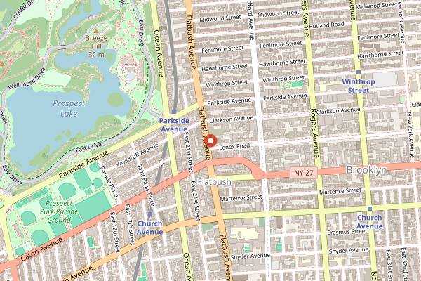 Map showing Zen Vegetarian House in Brooklyn