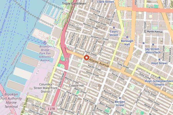 Map showing Confidant in Brooklyn