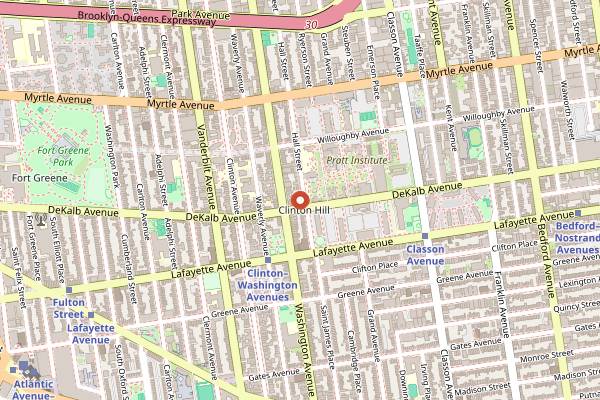 Map showing Dinner Party in Brooklyn