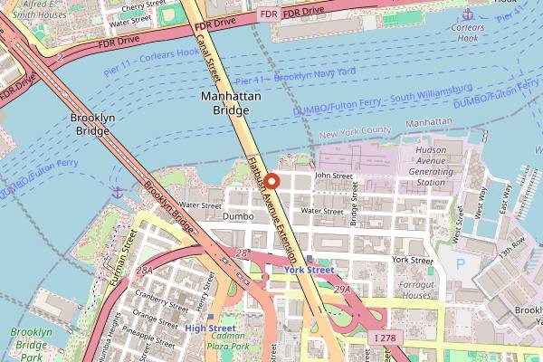 Map showing Kinjo in Brooklyn