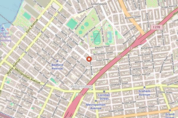 Map showing Lilia in Brooklyn