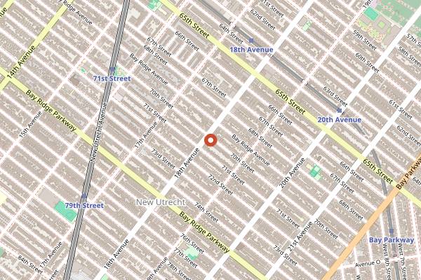 Map showing Villabate Alba in Brooklyn