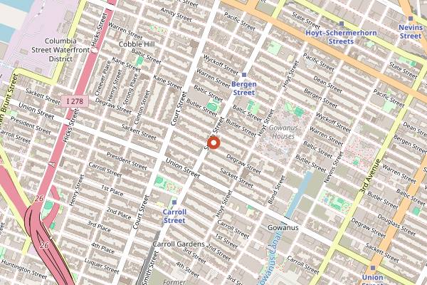 Map showing Barely Disfigured in Brooklyn