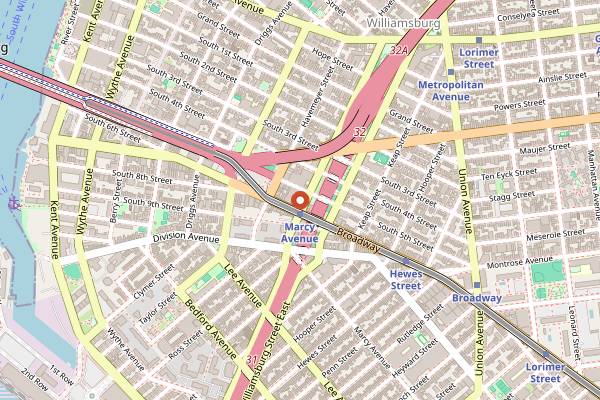 Map showing Duff's Brooklyn in Brooklyn