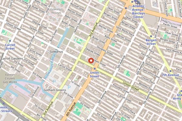 Map showing Lucky 13 Saloon in Brooklyn