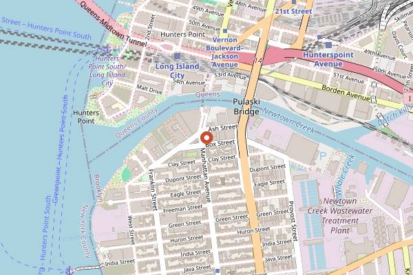 Map showing Scrappleland in Brooklyn