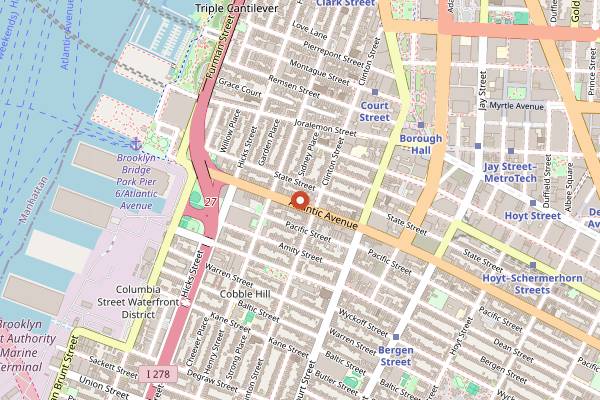 Map showing Al Badawi in Brooklyn