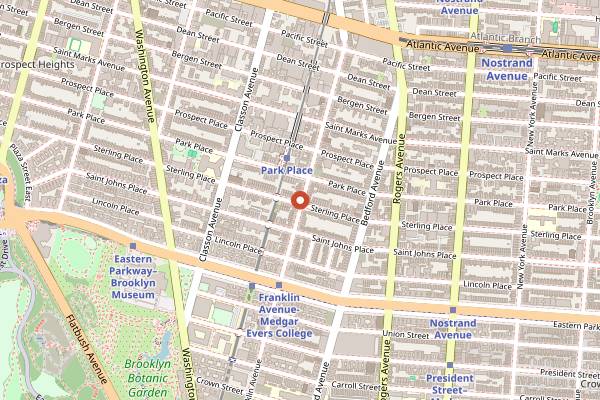 Map showing Chavela's in Brooklyn