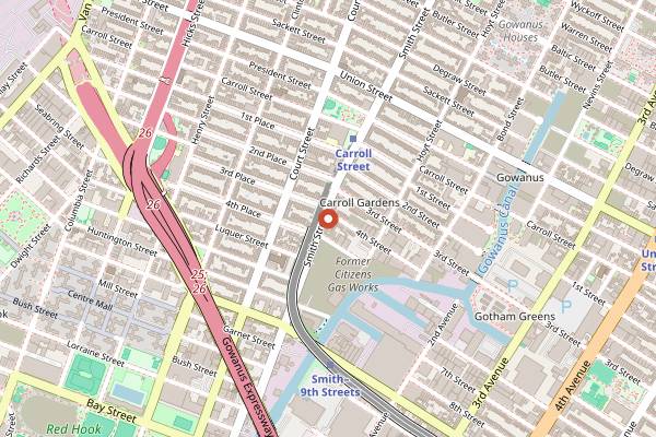 Map showing Hungry Thirsty in Brooklyn