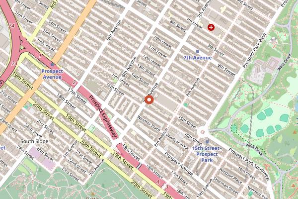 Map showing LORE in Brooklyn