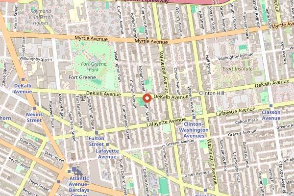 Map showing Mango Bay in Brooklyn