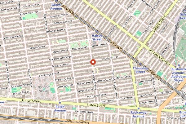 Map showing Olmo in Brooklyn
