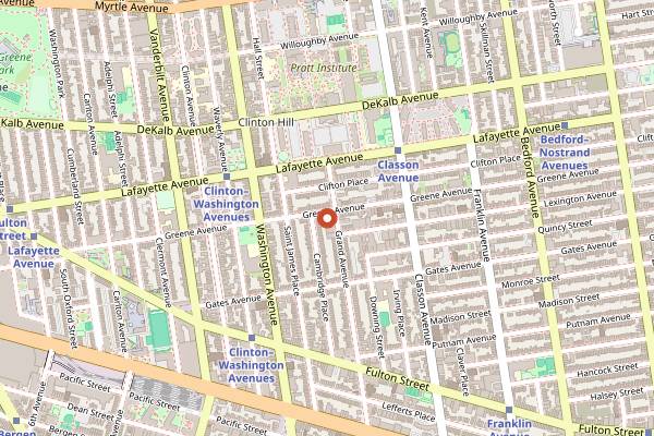 Map showing Place des Fêtes in Brooklyn