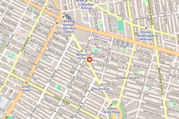 Map showing Sofreh in Brooklyn