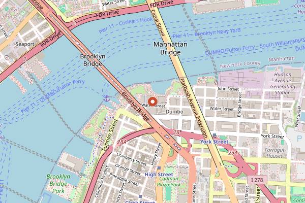 Map showing Fornino in Brooklyn