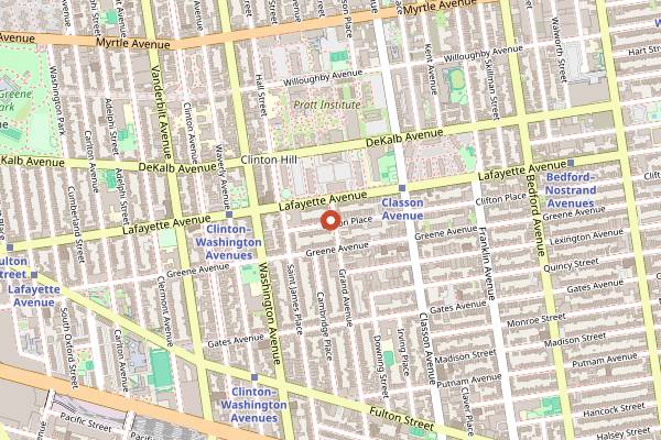 Map showing Entre Nous in Brooklyn