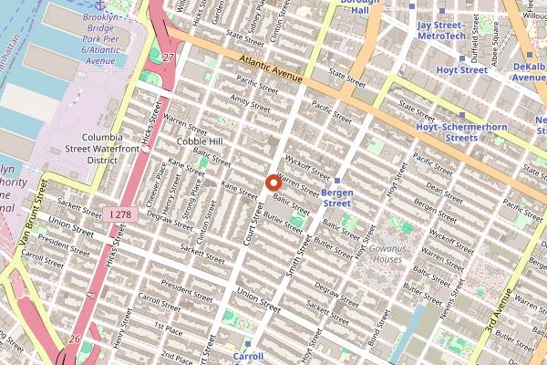 Map showing June in Brooklyn