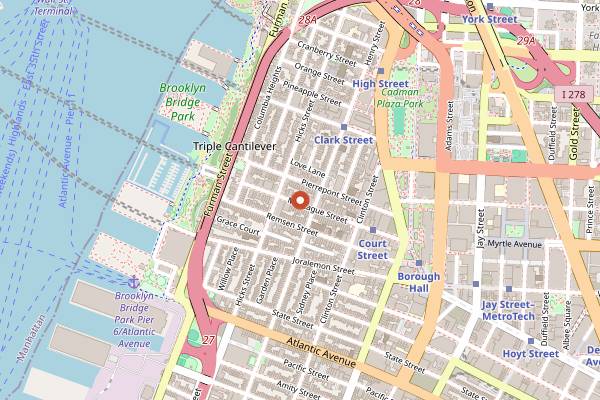 Map showing L'Apéro by L'Appartement 4F in Brooklyn