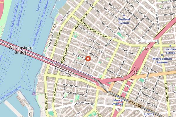Map showing Sauced in Brooklyn