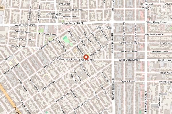Map showing Butter Block in Buffalo