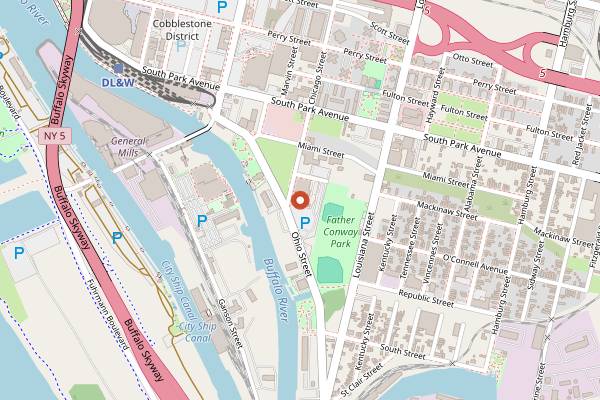 Map showing Resurgence at the Cooperage in Buffalo