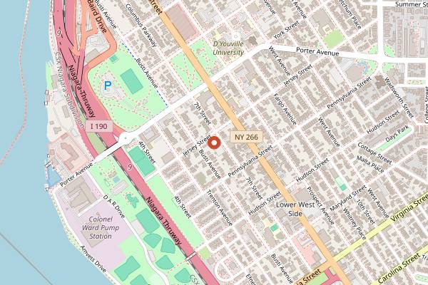 Map showing Community Beer Works in Buffalo