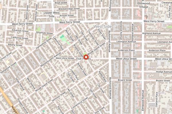 Map showing Remedy House in Buffalo