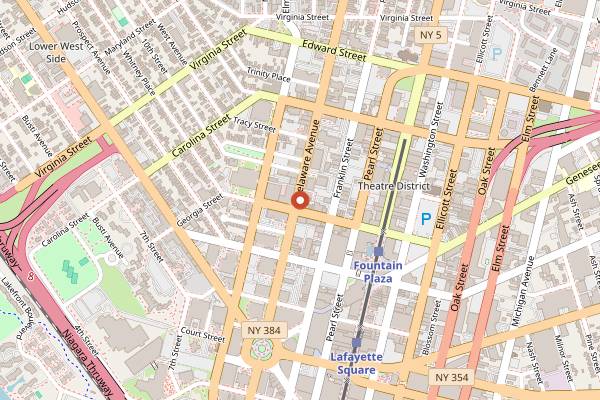 Map showing SPoT Coffee in Buffalo