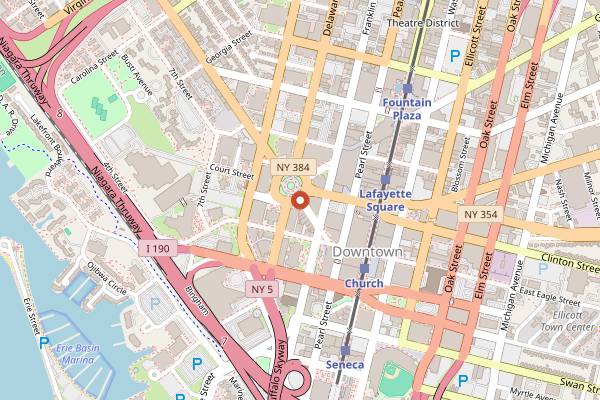 Map showing Taste of Buffalo in Buffalo