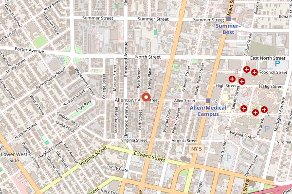 Map showing Gabriel's Gate (Late) in Buffalo