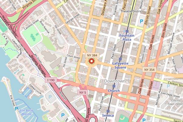 Map showing Elmwood-Bidwell Farmers Market in Buffalo