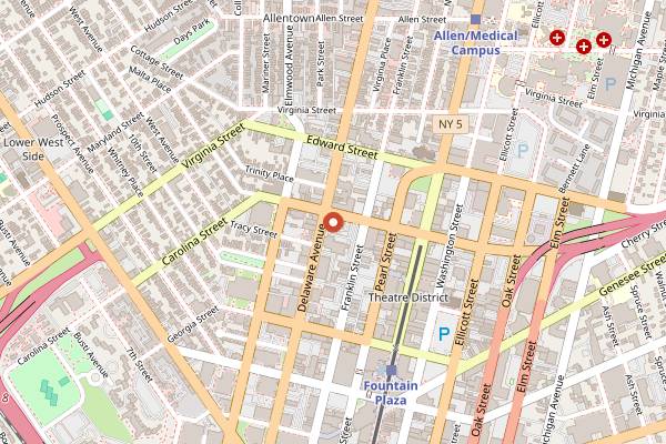 Map showing Babeville in Buffalo