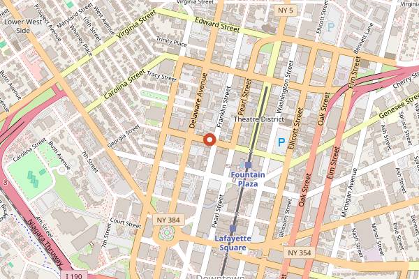 Map showing Bottoms Up in Buffalo