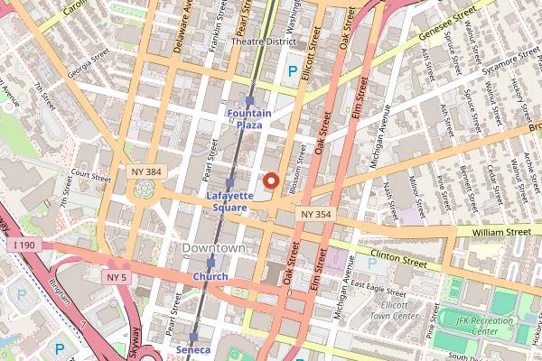 Map showing Mohawk Place in Buffalo