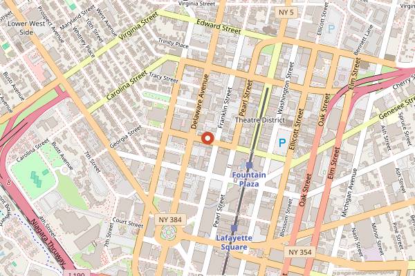 Map showing VENU in Buffalo