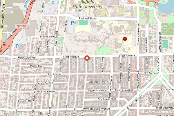 Map showing Daniela in Buffalo